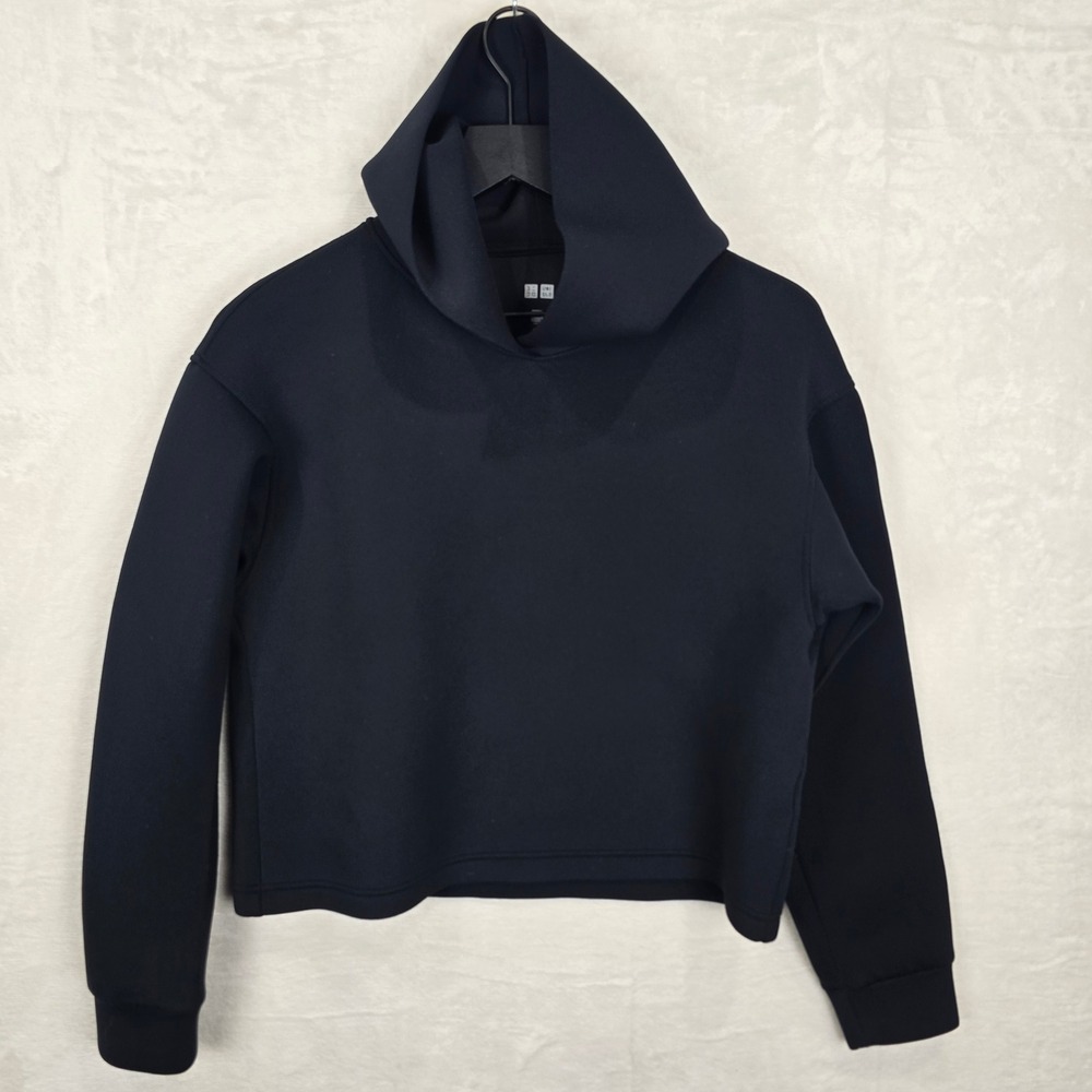 Uniqlo Ultra Stretch Dry Sweat Pullover Hoodie Black XS 433699